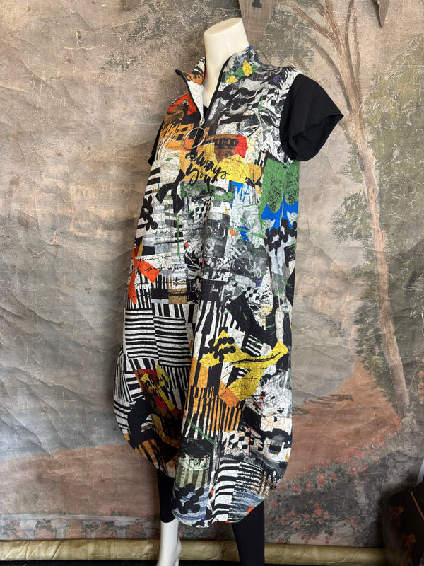 D502NB Slvless Sharkbite Dress-Always You.