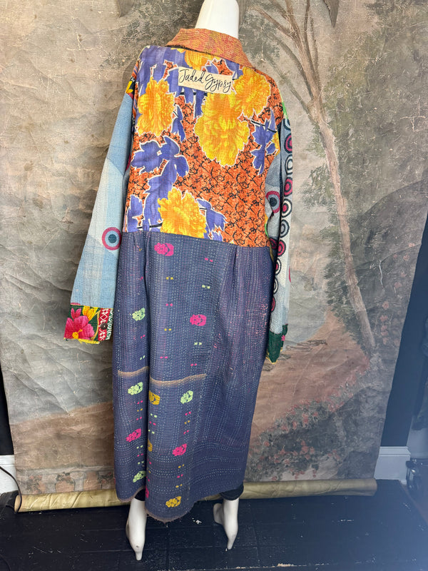 JG-183 Kantha Sunrise Coat-MIX 6
