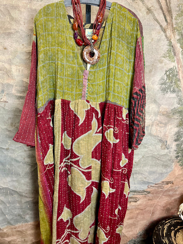 JG-156 Kantha Sunrise Dress-Mix 6