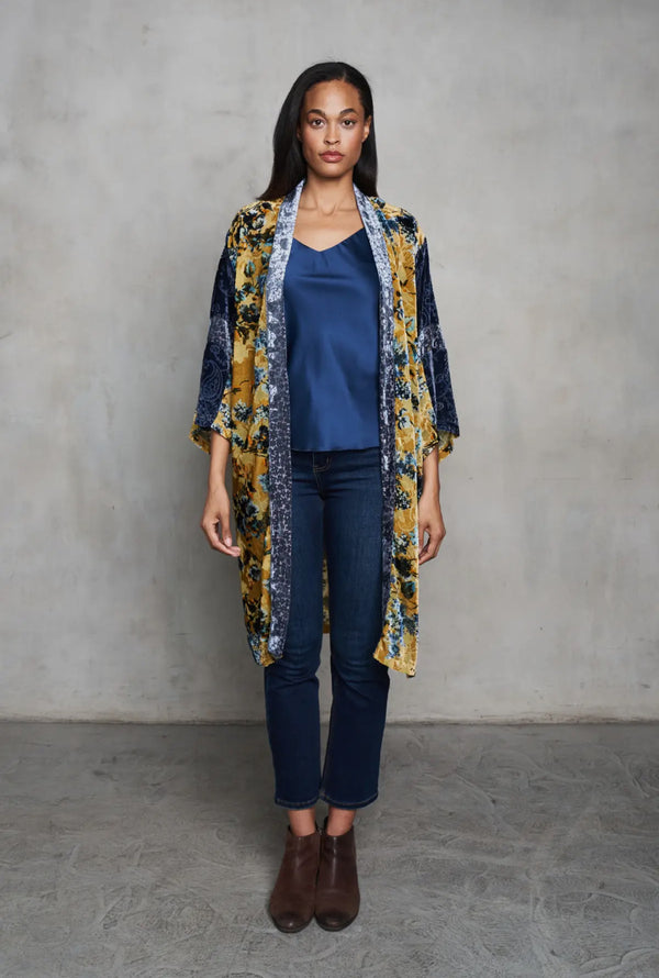 3582 Velvet Burnout Kimono