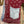 Load image into Gallery viewer, Burgundy bandana print short kimono with denim pocket accents, layered over white top and blue denim skirt with bead nec - 9
