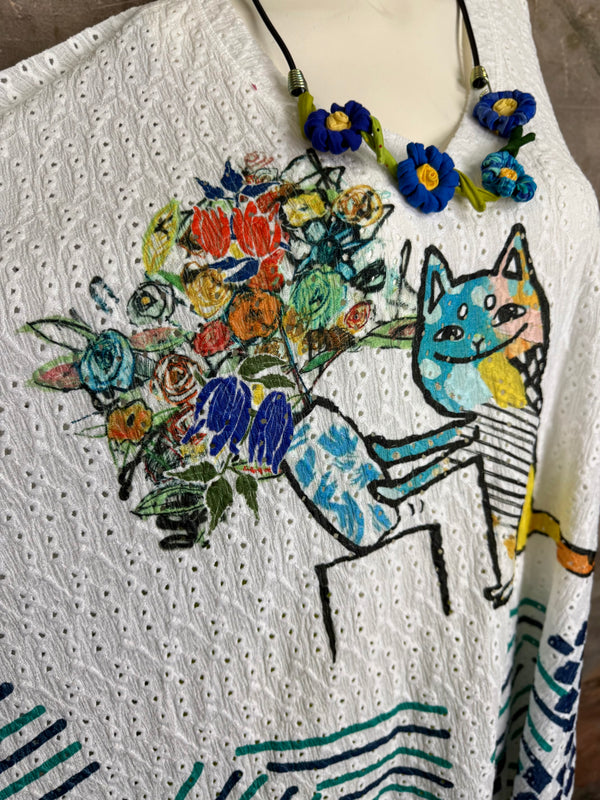 T1196 Vneck Dolman High-low Top-CAT-Astrophy