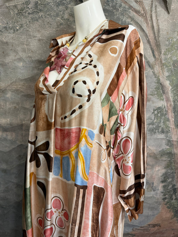 6615 Silk Artsian Dress