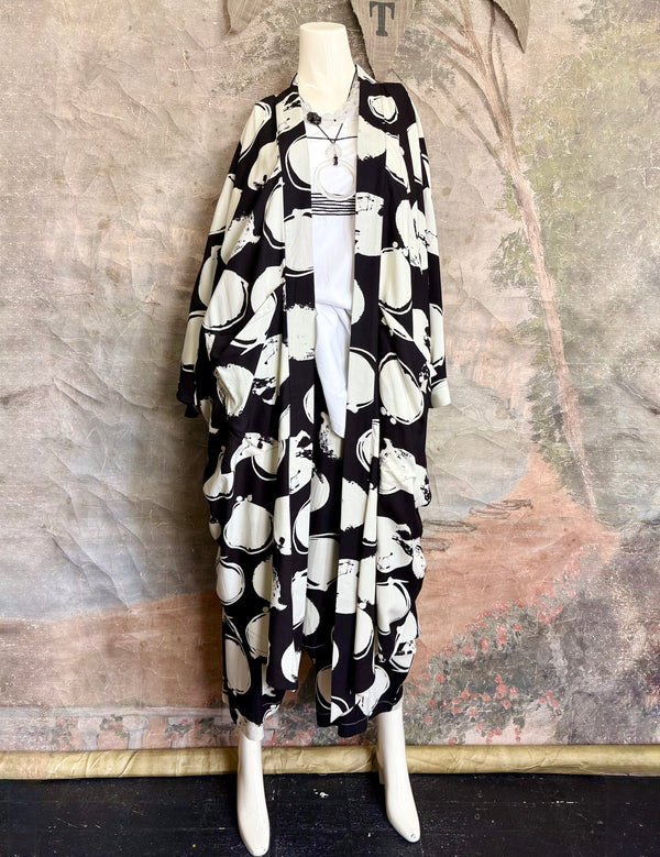 W601 Lina Jacket-Black w white dots