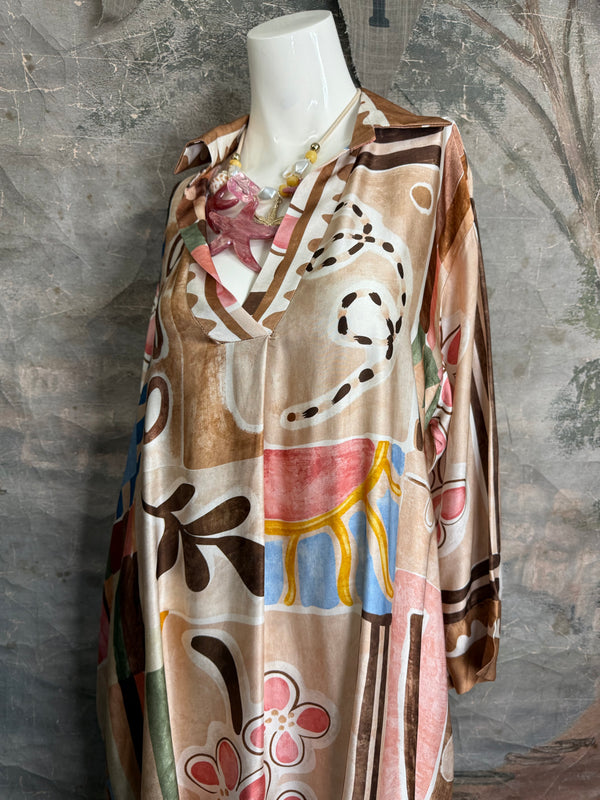 6615 Silk Artsian Dress