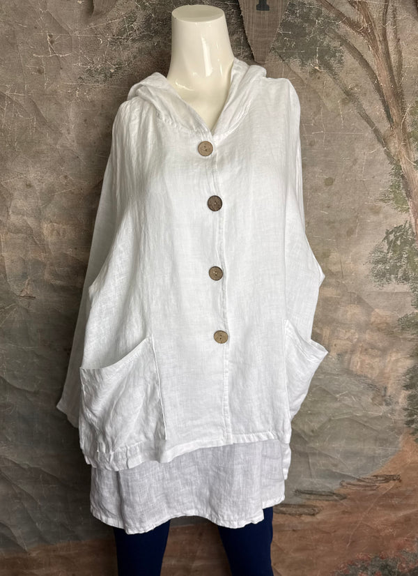 92112-62 Hoodie Jacket-White