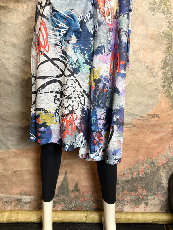 D543F Cowl Neck ASYM Dress-Grape Jam