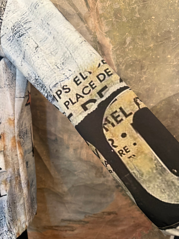 0A Leopard Mix Rock & Roll Graffiti Blazer