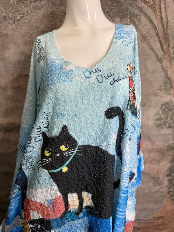 T1196 Vneck Dolman High-low Top-Oui-Oui-Cherie!