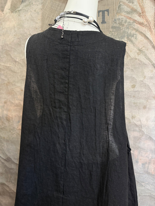 751 Artistry Layered Tank Dress-Black
