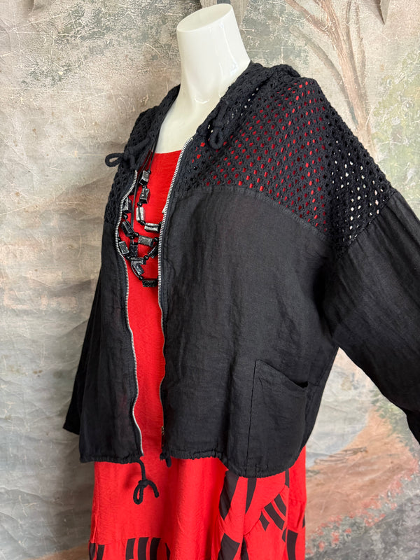 92076 Mix Net Jacket-Black