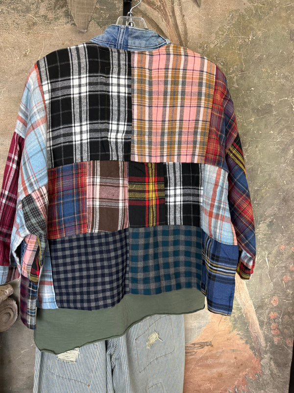5573 Lodge Flannel Cardigan-Mix A