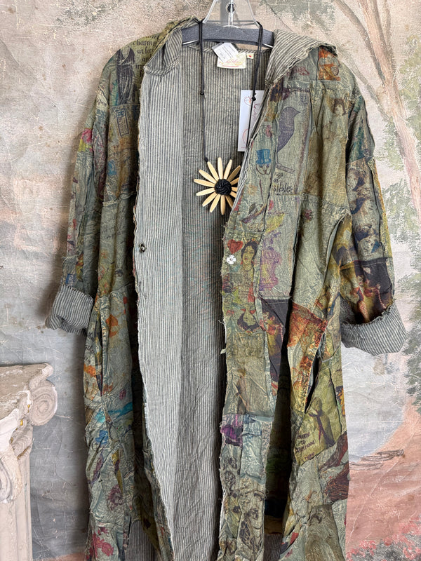 PL-345J Patchwork Artprint Duster