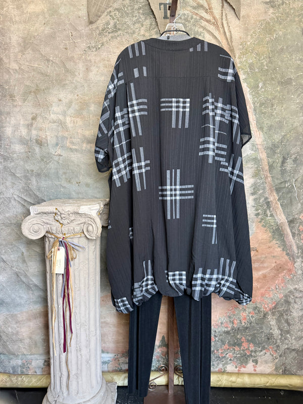 4982 Pleated Plaid Tunic Dress