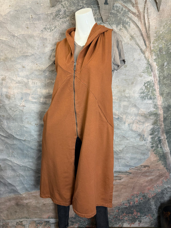 2626AU Zip Hoodie Vest-Ginger