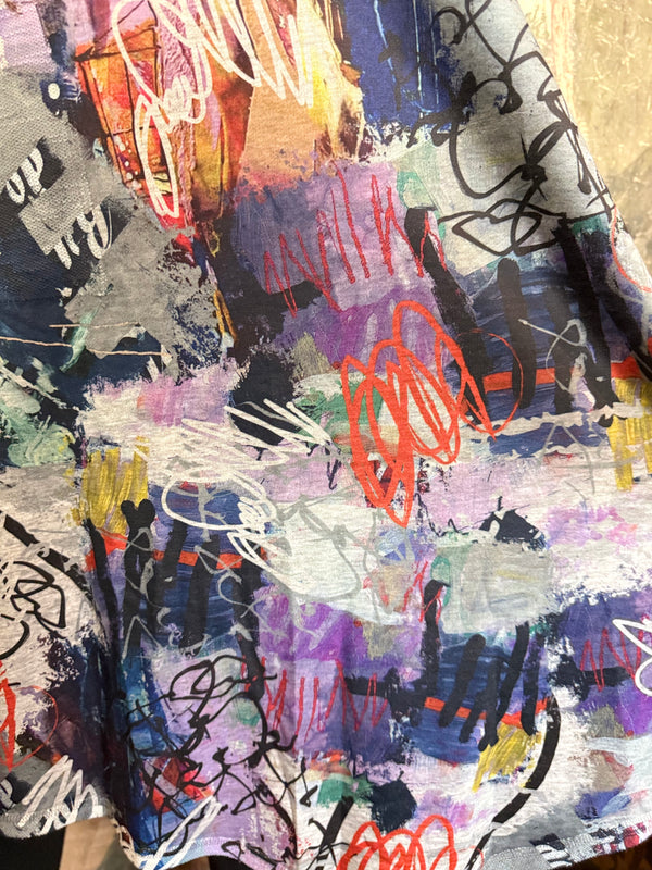 D543F Cowl Neck ASYM Dress-Grape Jam