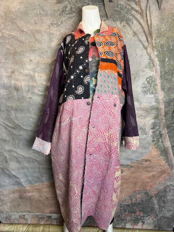 JG-183 Kantha Sunrise Coat-MIX 5
