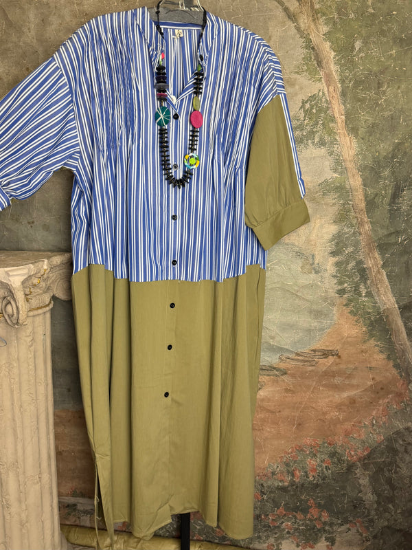 1395 Atelier Stripe Midi Shirt
