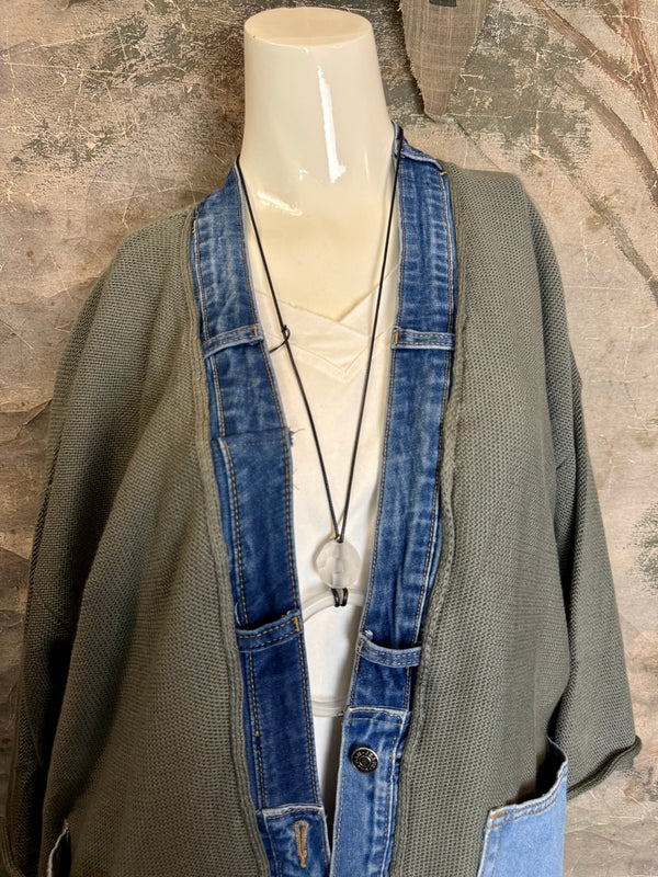 5547 Cotton/Denim Love Cardigan