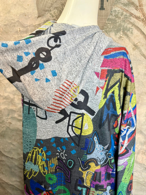 C008T L/Slv Hooded Cardi Duster