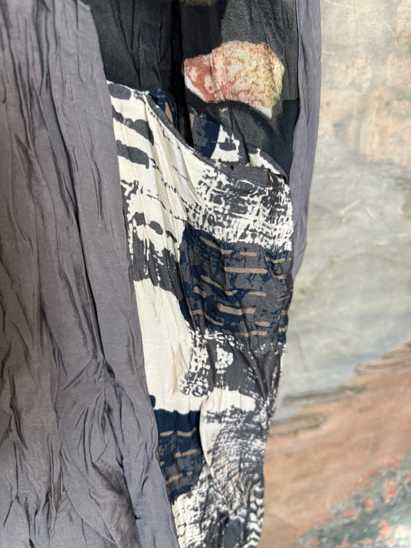 25532 Crushed Mockneck Dress-SLATE