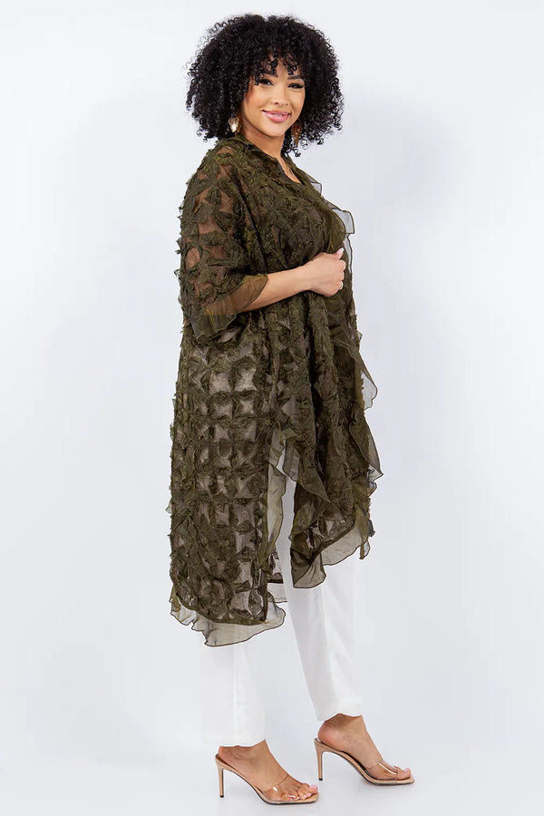 V18275 Cutout Cape-Pebble