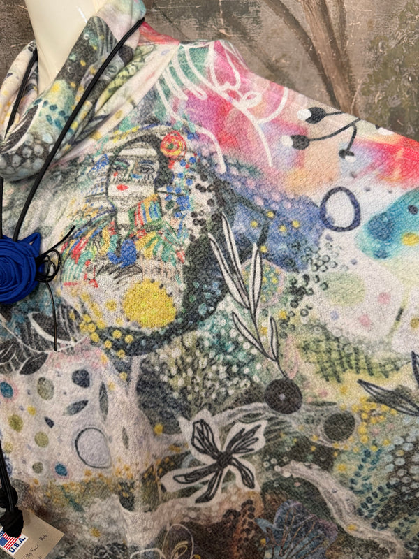 T1056 Cowlneck Pullover-Blooming