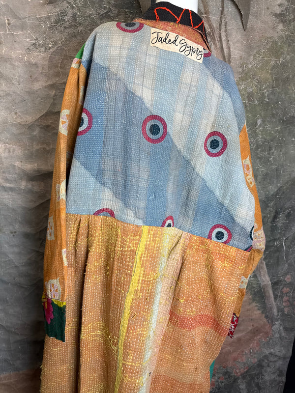 JG-183 Kantha Sunrise Coat-MIX 4
