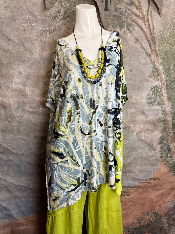T1640K Vneck Dolman Top-Evening Glow