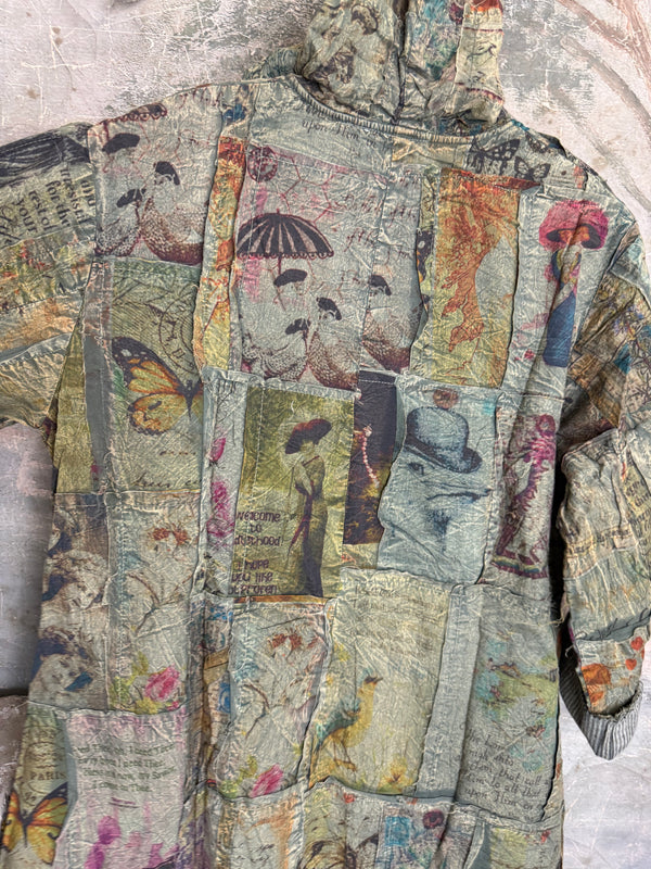 PL-345J Patchwork Artprint Duster
