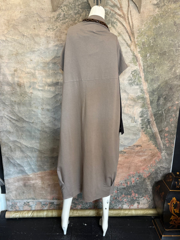 92009 Cocoon Sweatshirt Dress-Mocha