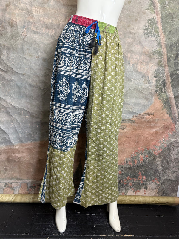 2007W Wide Leg Kantha Pants-Mix 2