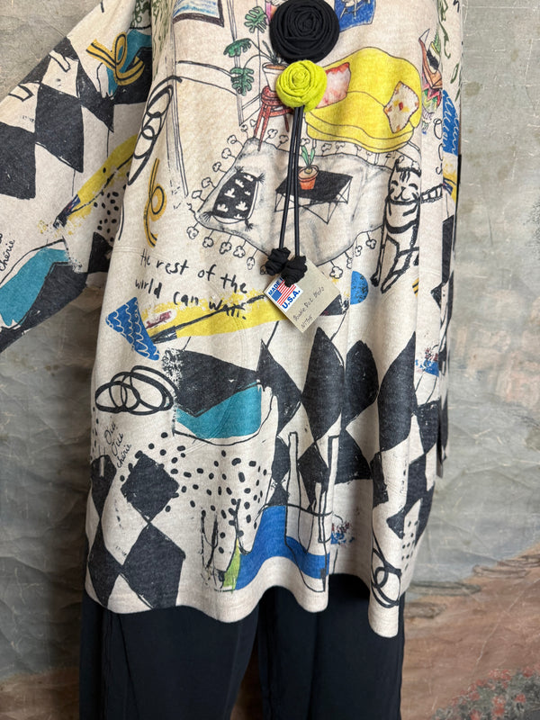 T1097 Cowlneck Dolman Slv Top