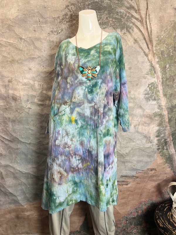 RS662 Lyle Tunic Dress-Waterlilies