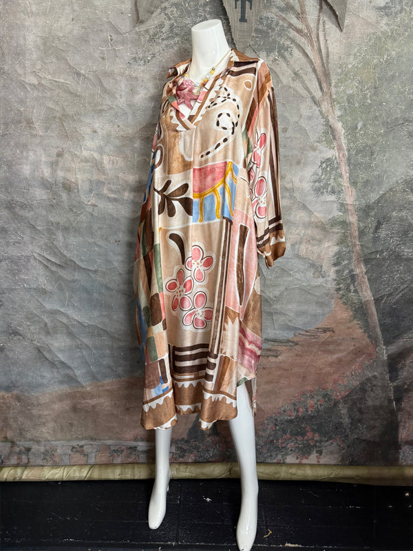 6615 Silk Artsian Dress