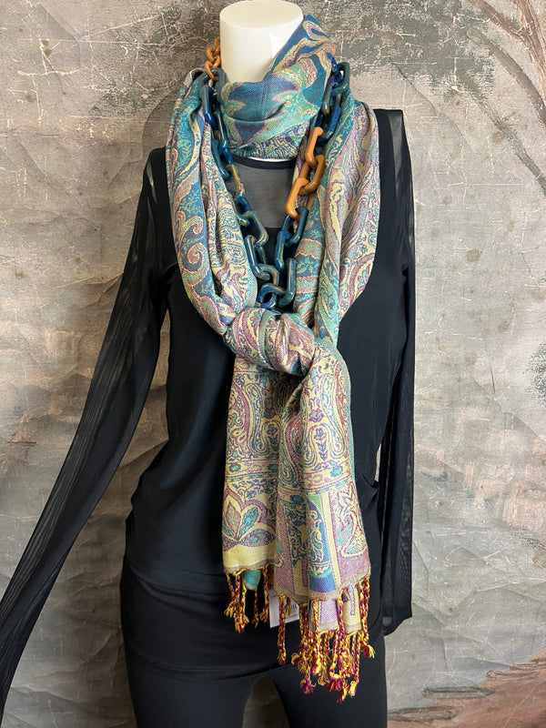 16630 ANU REVERSIBLE SCARF-BUTTER PAISLEY