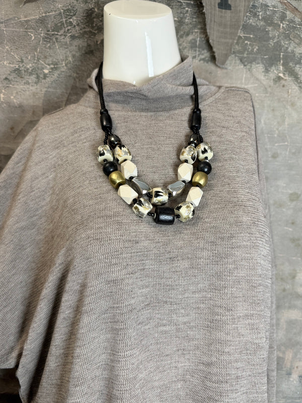 25690 Knit Mock Neck Top-Khaki