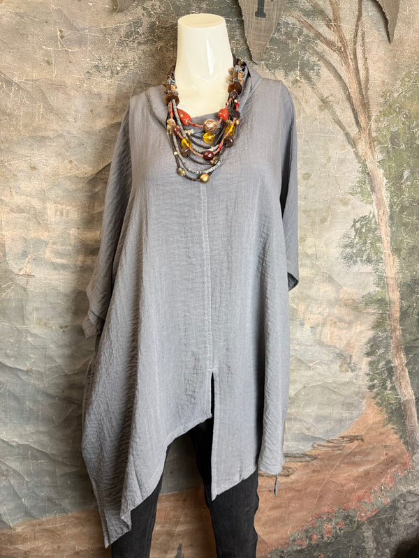 2066-11 Asymmetrical Cowlneck-Zinc