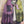 Load image into Gallery viewer, Sequin R&amp;L patch bomber jacket in purple and yellow-green ombre with floral accents, styled with tiered maxi skirt - 10
