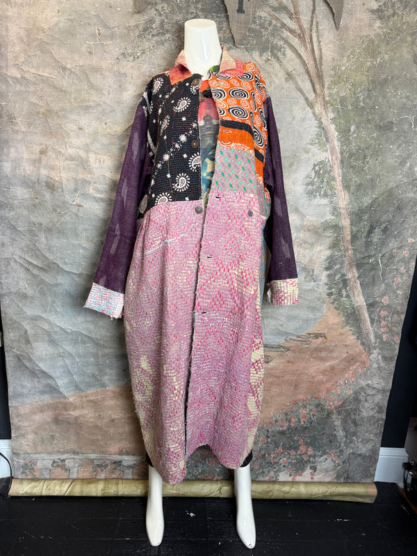 JG-183 Kantha Sunrise Coat-MIX 5