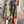 Load image into Gallery viewer, D541 waffle knit cowlneck dress featuring vibrant abstract fruit and geometric mixed print, draped on mannequin - 14
