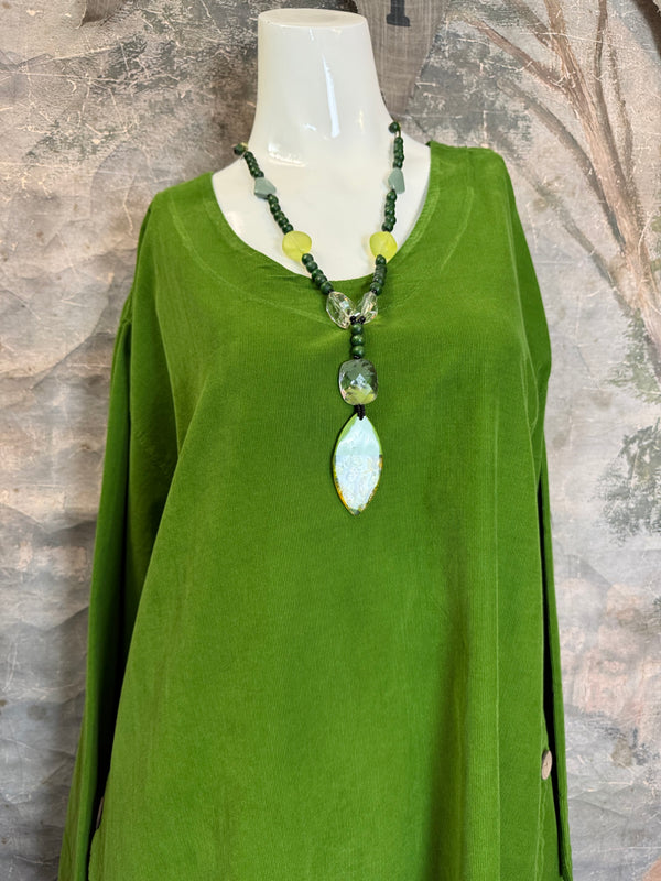 91983 Corduroy Pocket Tunic-Kiwi