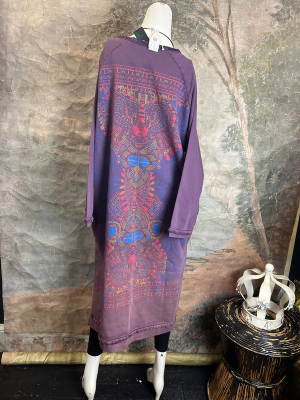 TBG Artdeco Sweatshirt Dress-Purple