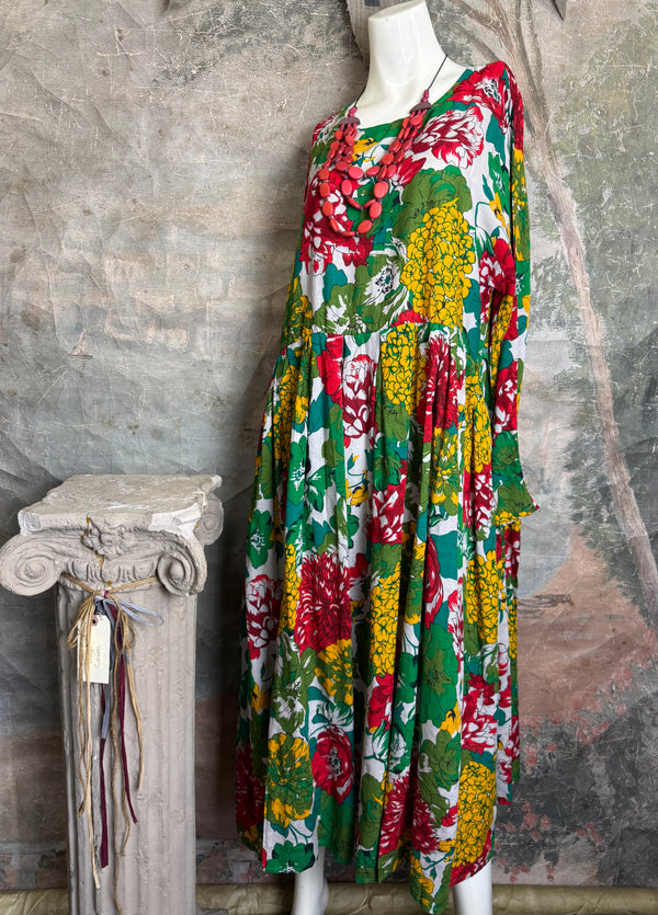 2659 Relaxed Floral Midi Dress