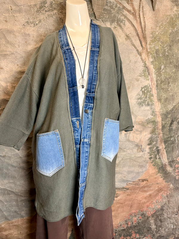 5547 Cotton/Denim Love Cardigan