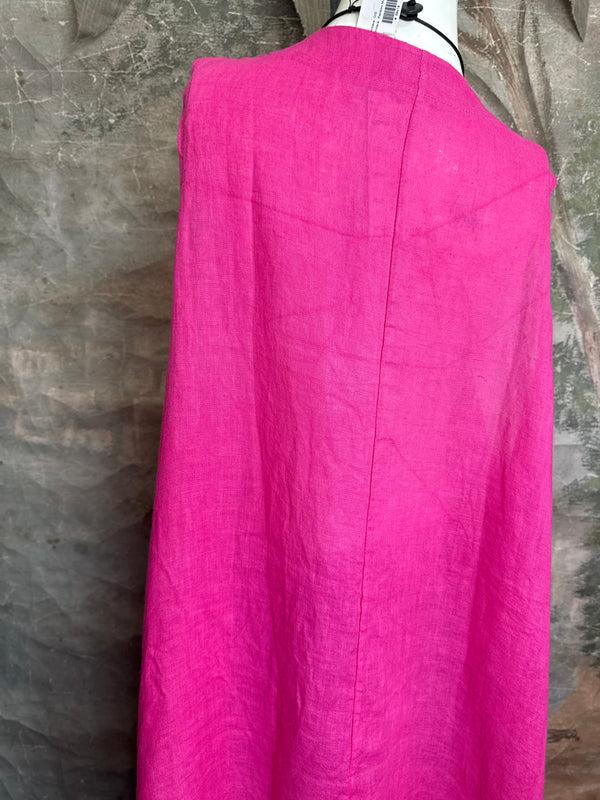 751 Artistry Layered Tank Dress-Fuchsia