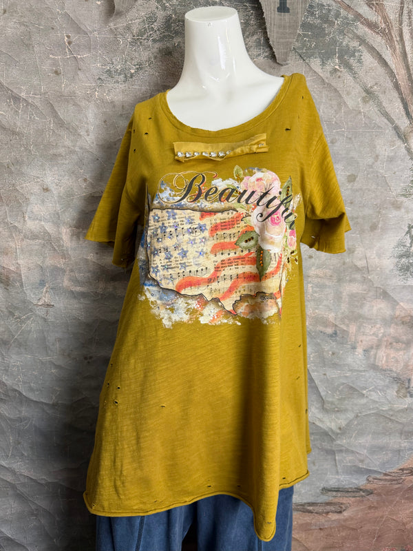ARB Celebrate W/Chic USA Tshirt-Mustard