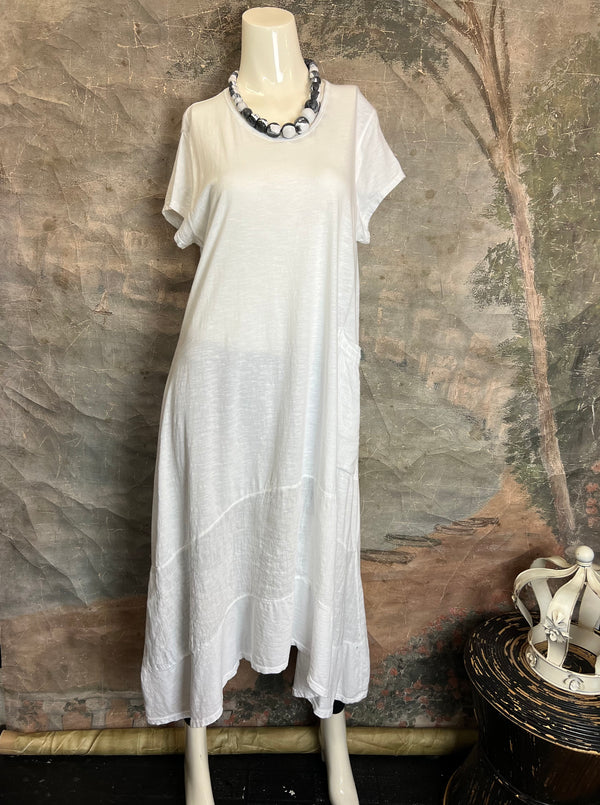 1123 Sharkbite Dress-White