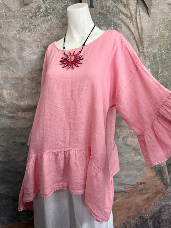 MP-HLT651 Baby Doll Top-Pink