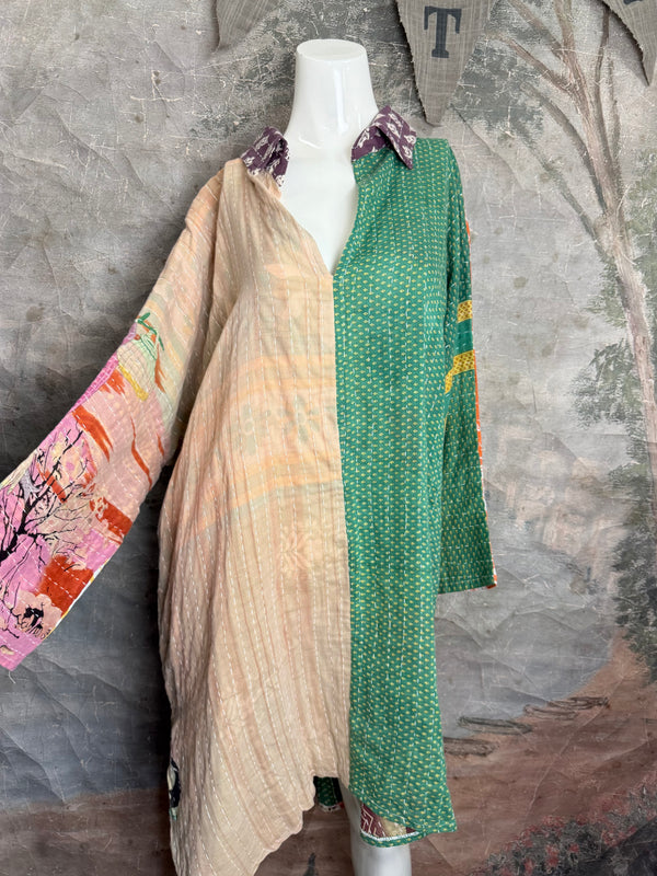 1013w Long Kurta Shirt Dress-Sarah